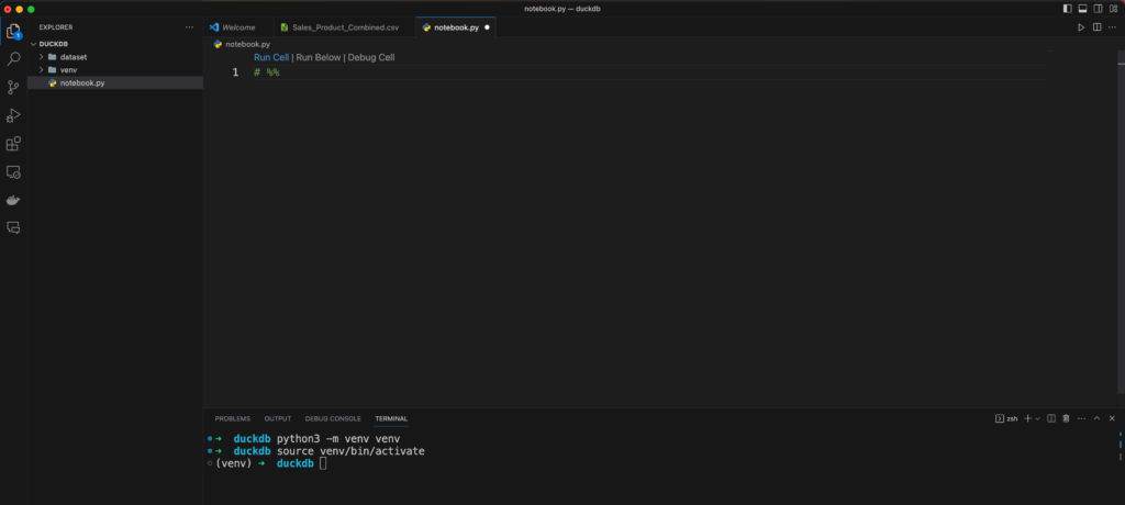 notebook in VSCode